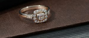 The Goldsmithy 18ct White Gold Diamond Halo Ring